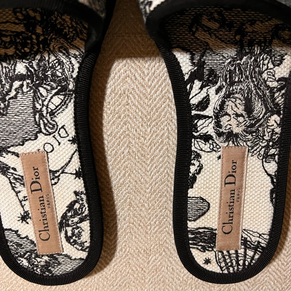 Canvas Embroidered Toile De Jouy Chez Moi Sandal - Picture 3 of 7
